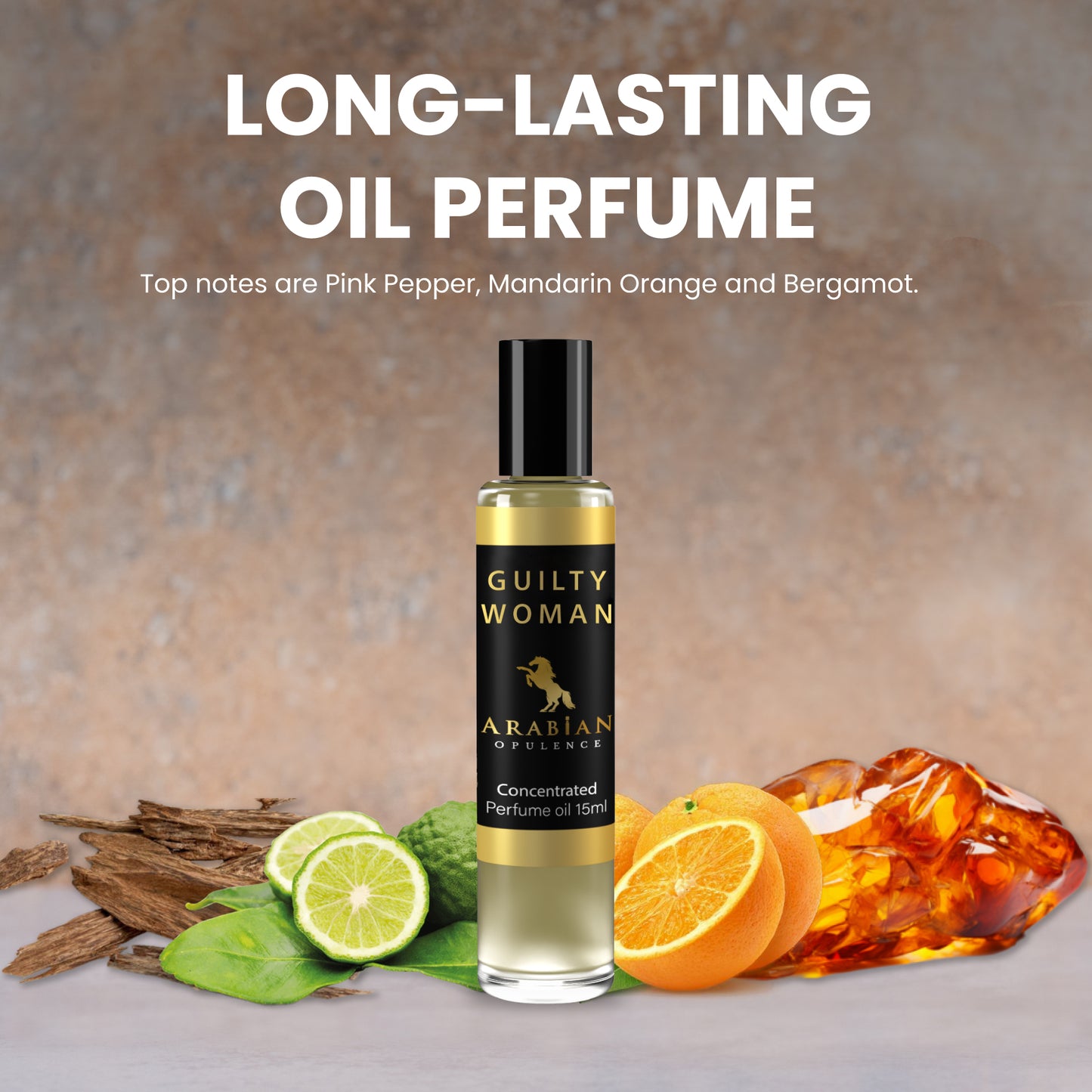 FR123 GUILTY WOMAN - An Amber Floral Perfume Body Oil | Long-Lasting Alcohol-Free Fragrance