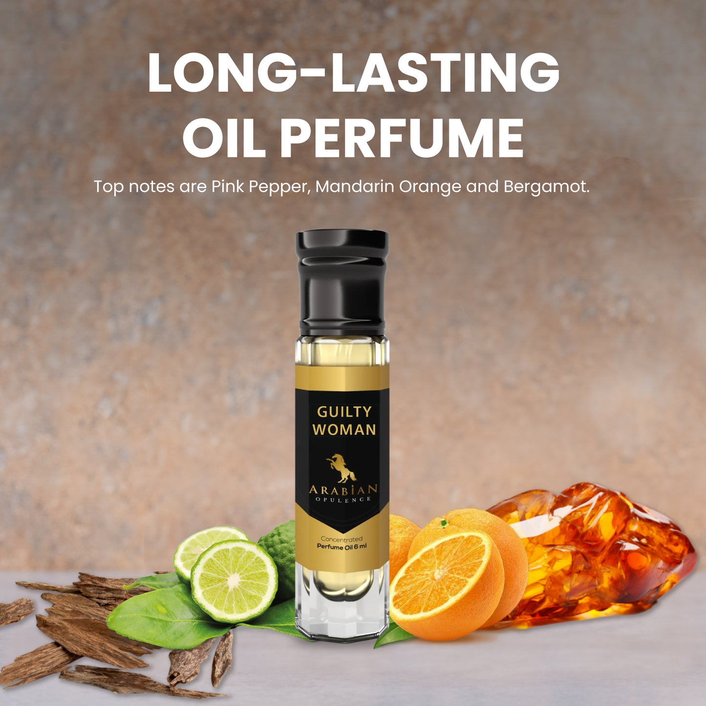 FR123 GUILTY WOMAN - An Amber Floral Perfume Body Oil | Long-Lasting Alcohol-Free Fragrance