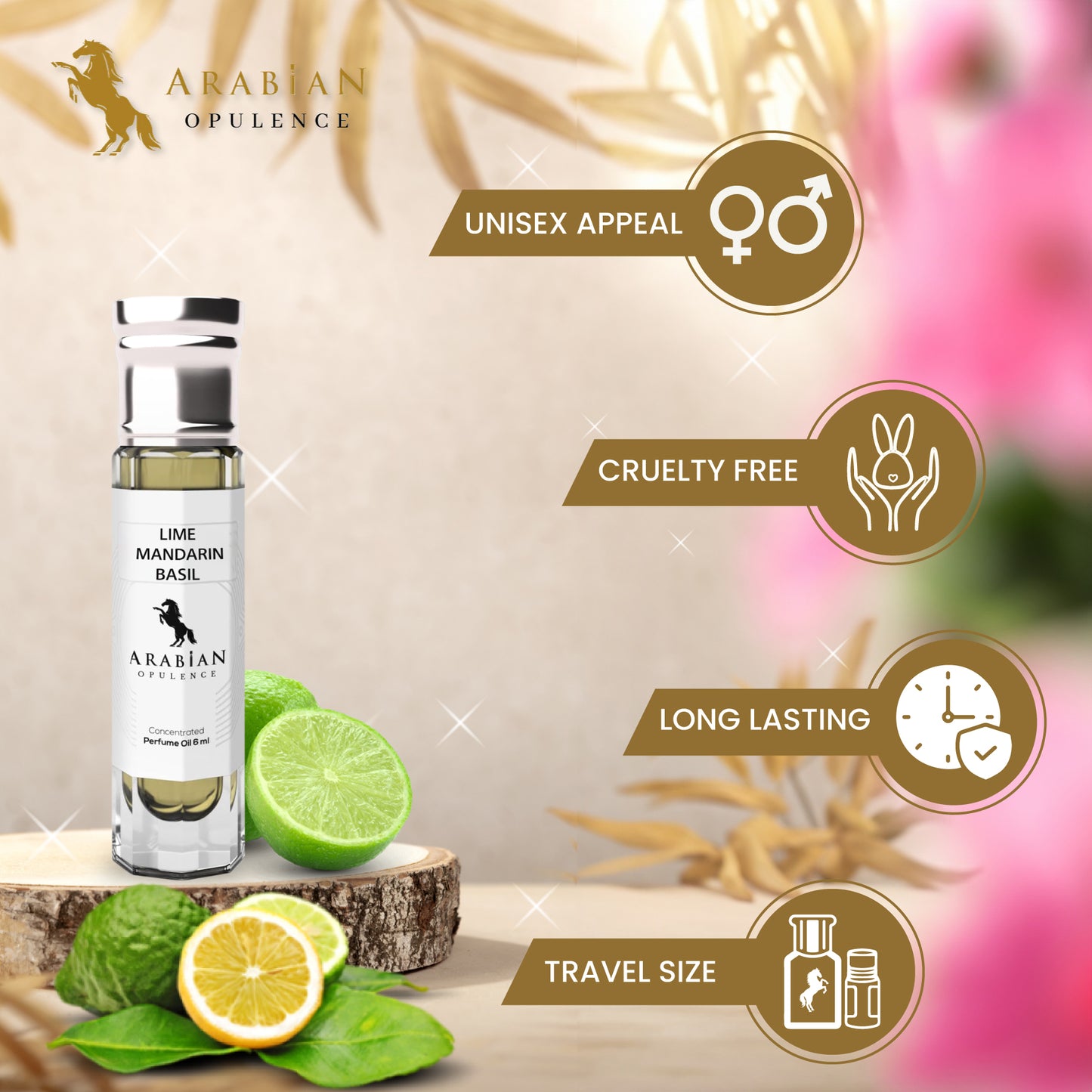 FR187 LIME, MANDARIN AND BASIL - Perfume Body Oil - Alcohol Free
