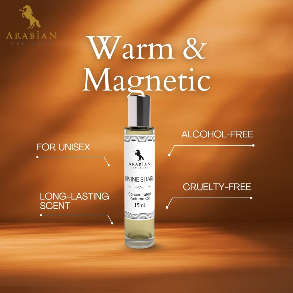 Arabian Opulence – FR79 Divine Share Perfume Oil Roll-On 15 ml | Unisex | Alcohol-Free Attar | Rich & Long-Lasting