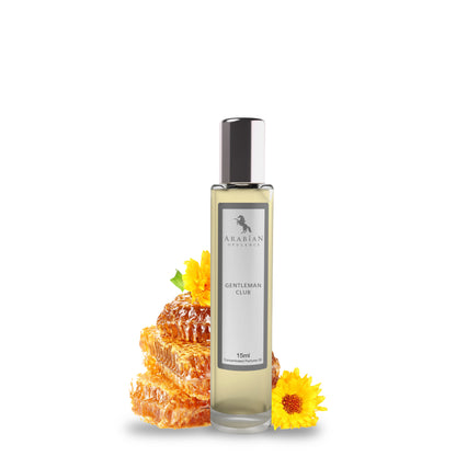 FR129 GENTLEMAN CLUB - A Woody Aromatic Perfume Body Oil For Men  | Long-Lasting Alcohol-Free Fragrance