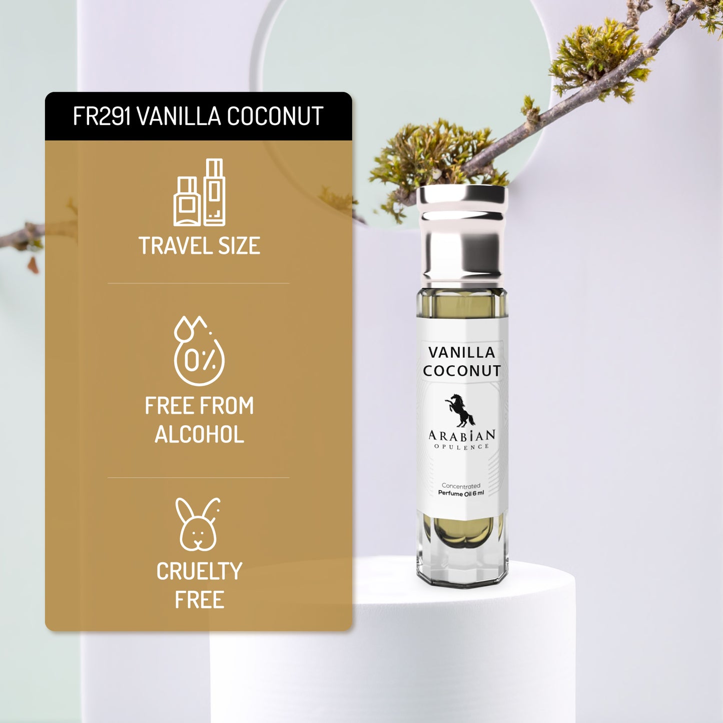 FR291 VANILLA COCONUT - Perfume Body Oil - Alcohol Free