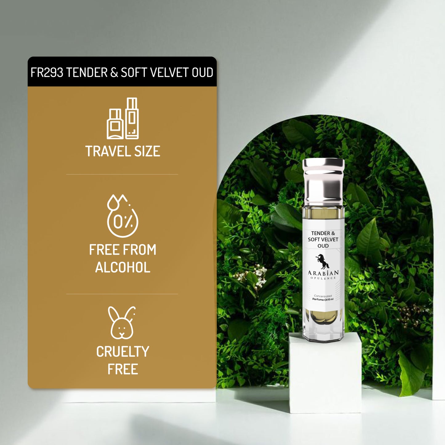 FR293 TENDER & SOFT VELVET OUD U - Perfume Body Oil - Alcohol Free