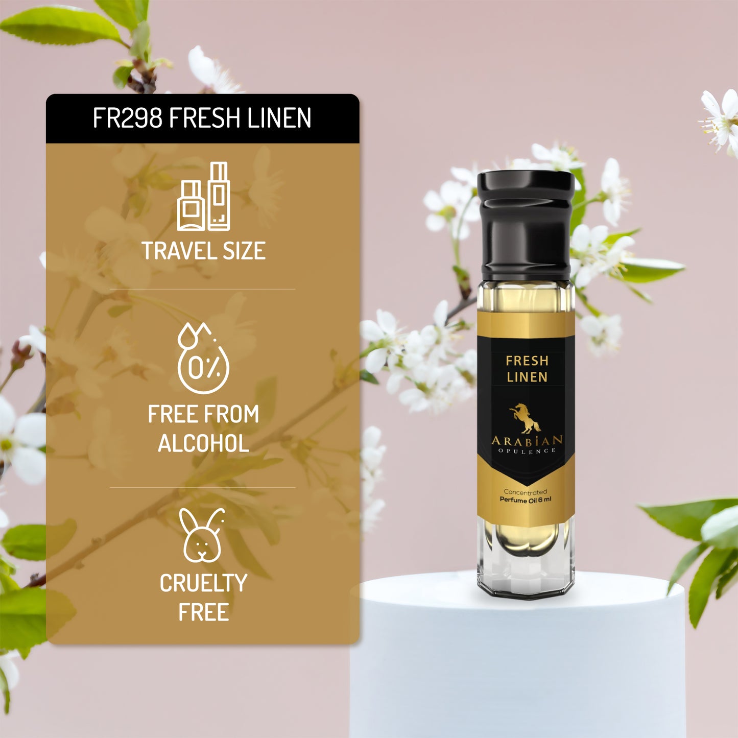 FR298 FRESH LINEN  - Perfume Body Oil - Alcohol Free