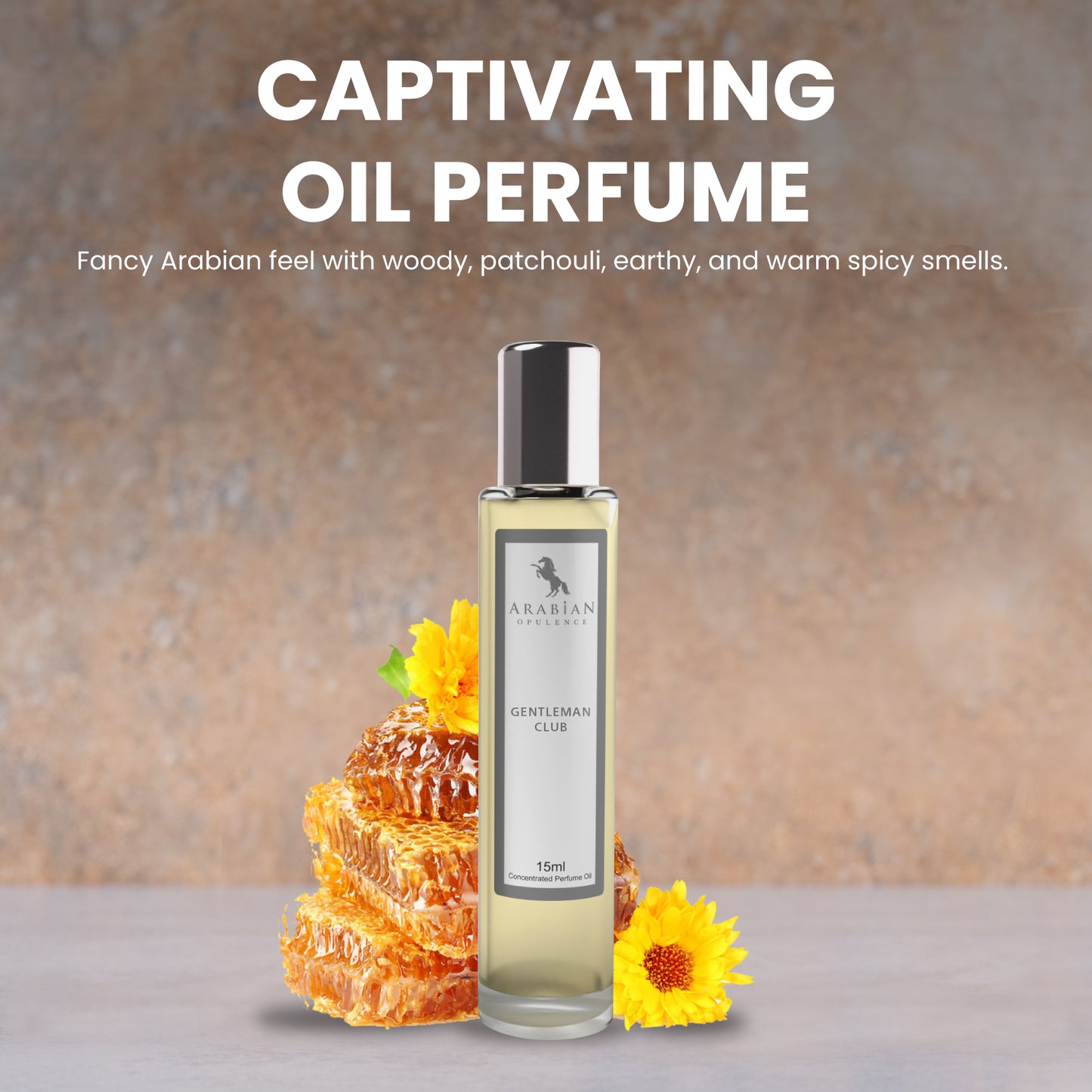 FR129 GENTLEMAN CLUB - A Woody Aromatic Perfume Body Oil For Men  | Long-Lasting Alcohol-Free Fragrance