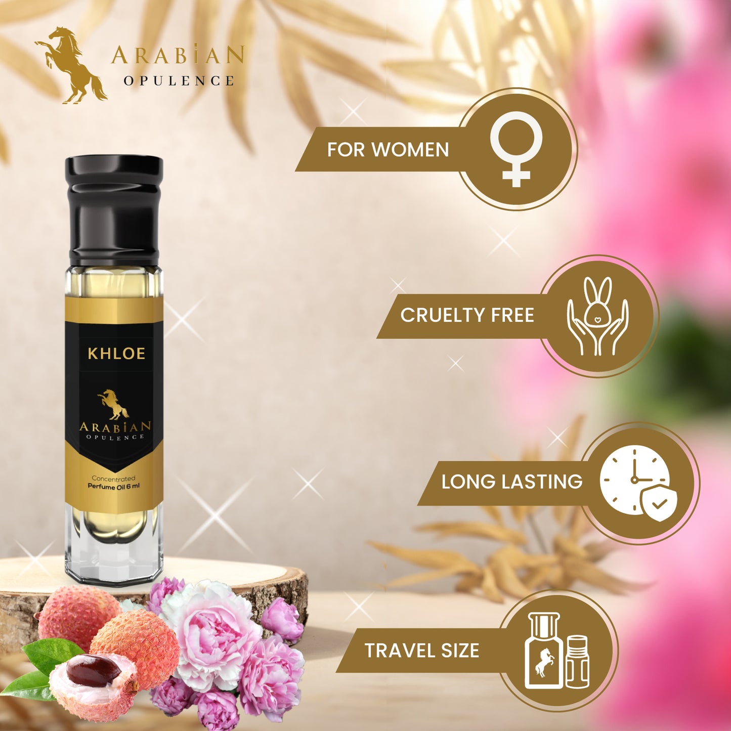 FR64 KHLOE FOR HER - Perfume Body Oil - Alcohol Free