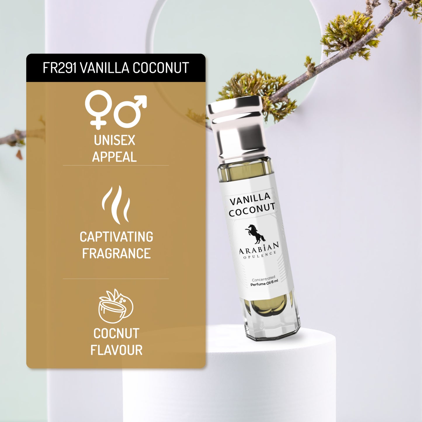 FR291 VANILLA COCONUT - Perfume Body Oil - Alcohol Free