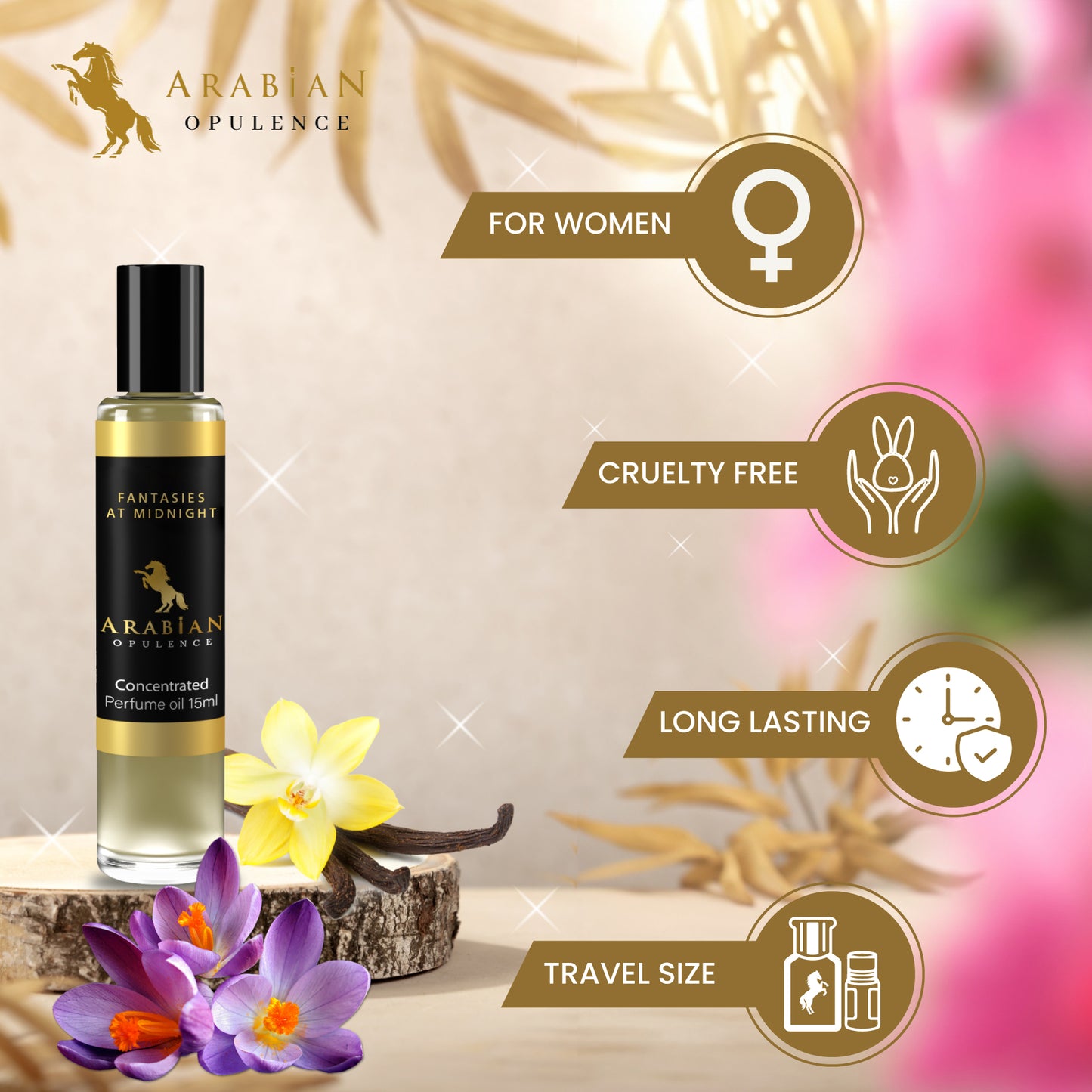 FR209 FANTASIES AT MIDNIGHT  FOR HER - Perfume Body Oil - Alcohol Free