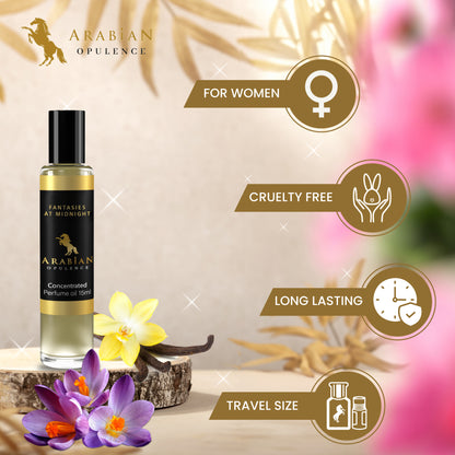 FR209 FANTASIES AT MIDNIGHT  FOR HER - Perfume Body Oil - Alcohol Free