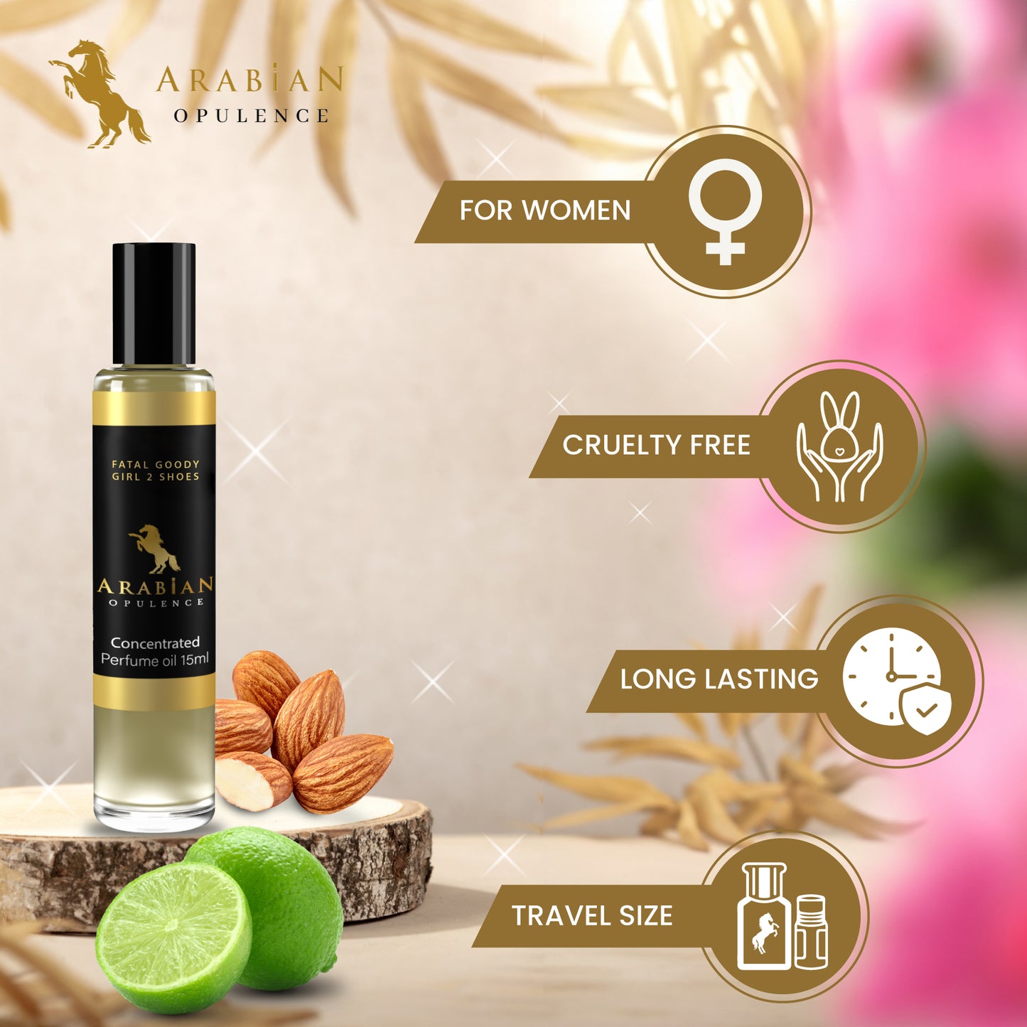 FR138 FATAL GOOD GIRL 2 SHOES - An Amber-Flora Perfume Body Oil For Women | Long-Lasting Alcohol-Free Fragrance