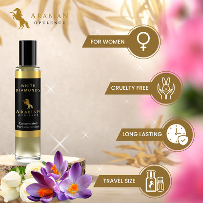 FR296 WHITE DIAMONDS FOR WOMAN - Perfume Body Oil - Alcohol Free