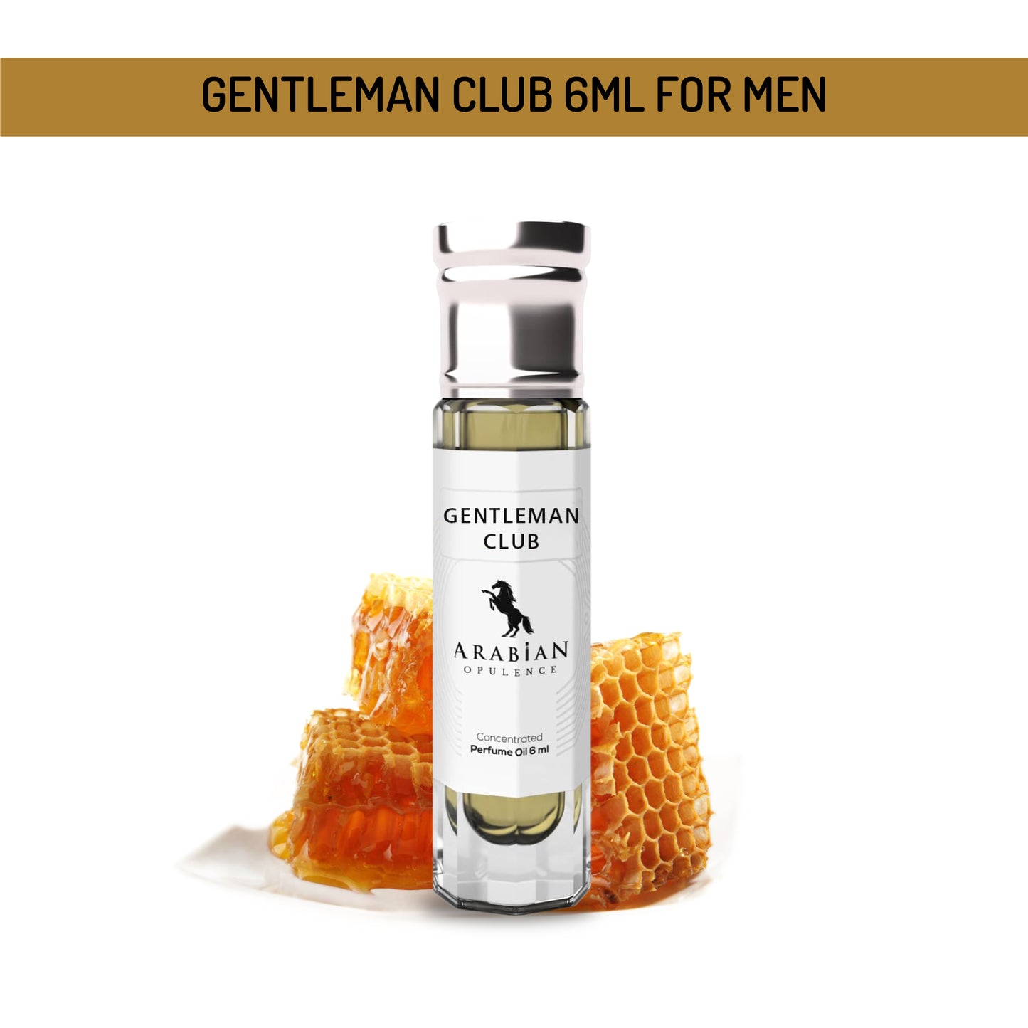 FR129 GENTLEMAN CLUB - A Woody Aromatic Perfume Body Oil For Men  | Long-Lasting Alcohol-Free Fragrance