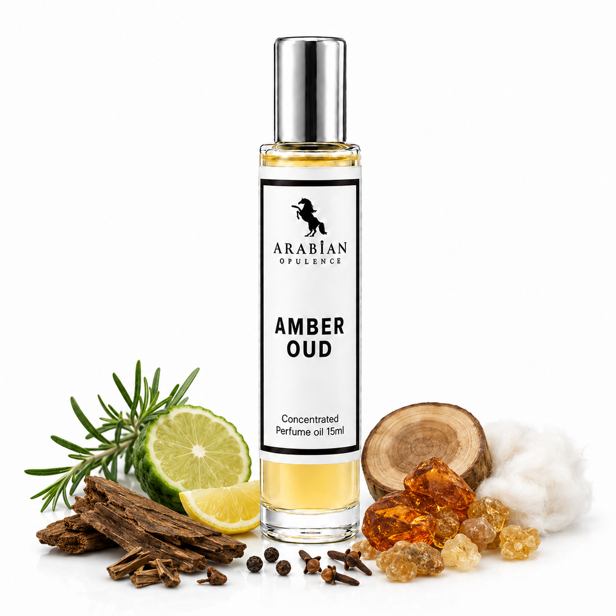 FR5 Amber Oud Perfume Body Oil | Alcohol-Free | 15ml