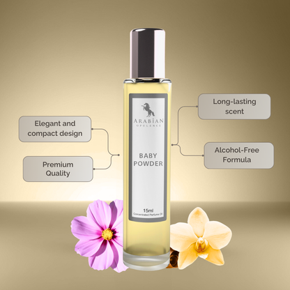 FR50 Baby Powder U Perfume Body Oil | Alcohol-Free | 15ml