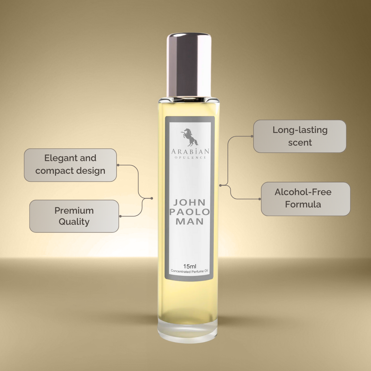 FR159 John Paolo Man Perfume Body Oil | Alcohol-Free | 15ml
