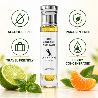 FR187 LIME, MANDARIN AND BASIL - Perfume Body Oil - Alcohol Free