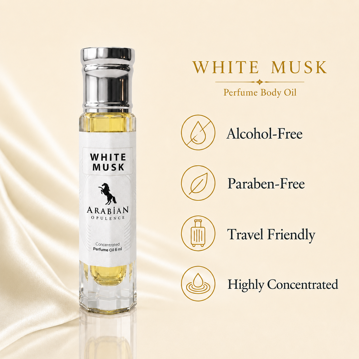 FR297 White Musk Perfume Body Oil | Alcohol-Free