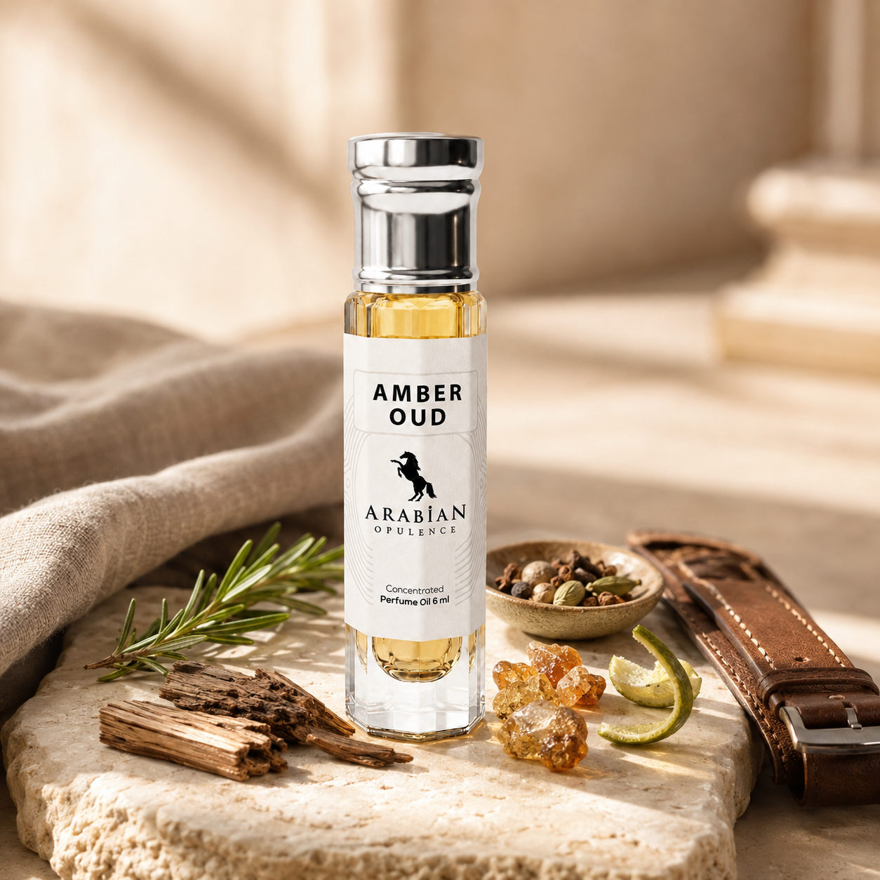 FR5 Amber Oud Perfume Body Oil | Alcohol-Free | 15ml