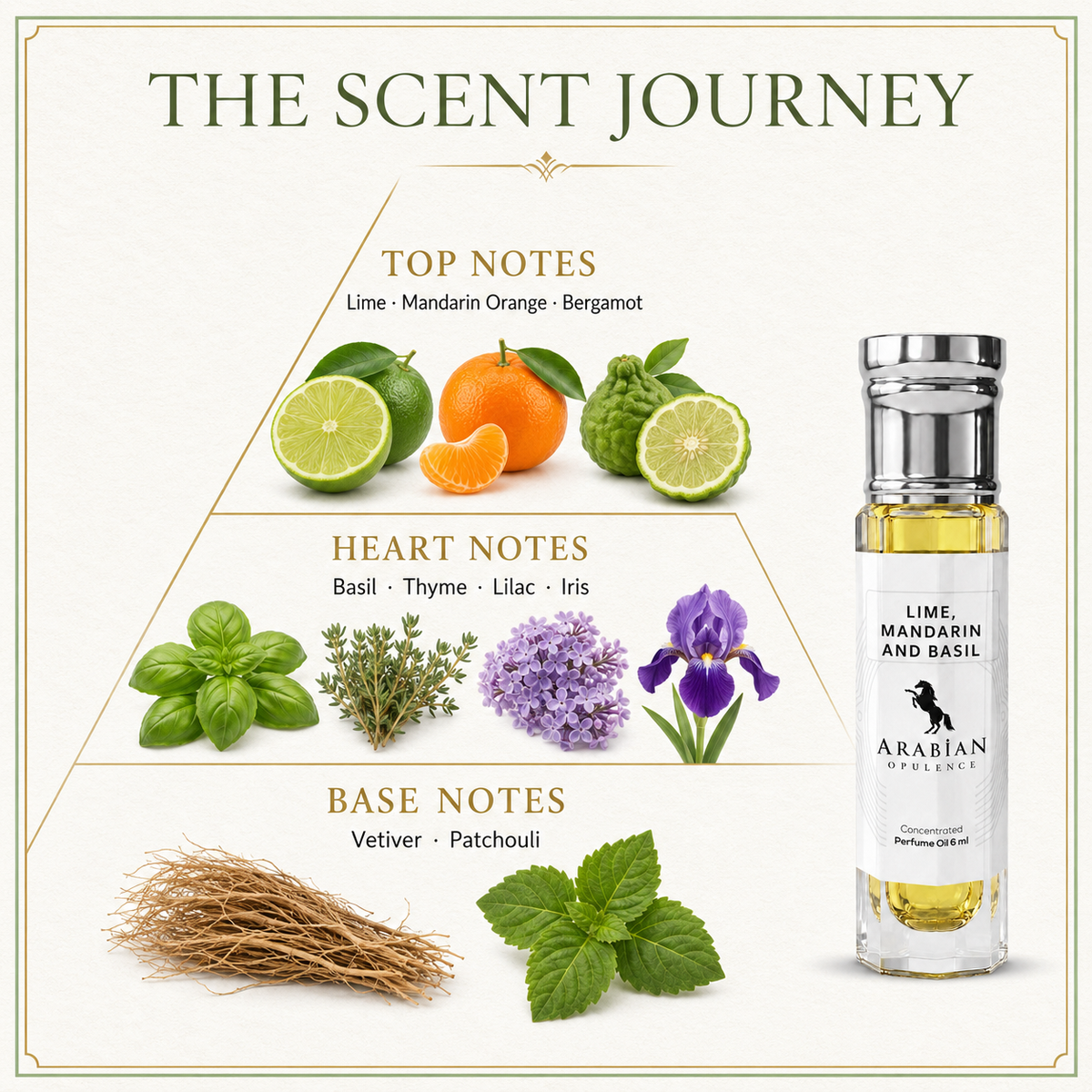 FR187 LIME, MANDARIN AND BASIL - Perfume Body Oil - Alcohol Free