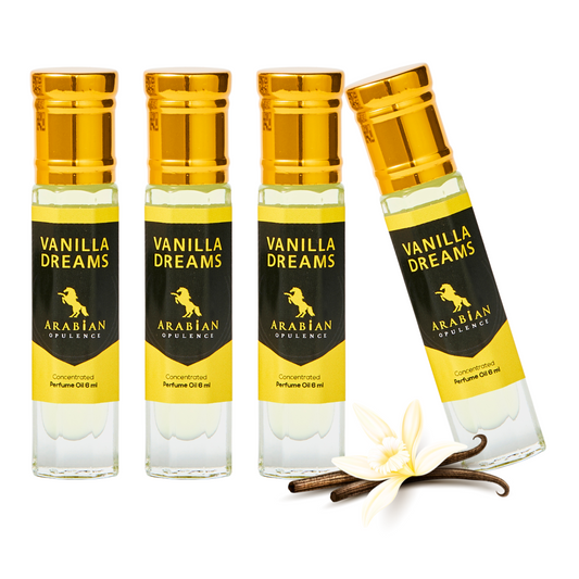 FR99 Vanilla Dreams Perfume Body Oil | 4-Pack Bundle | Alcohol-Free | 6ml Each