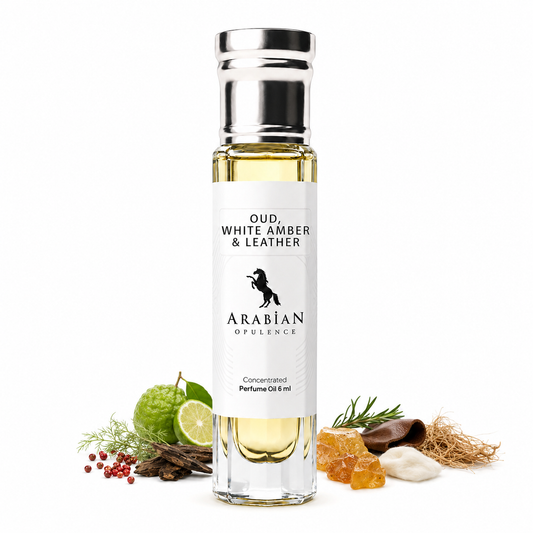 FR135 Oud, White Amber & Leather U