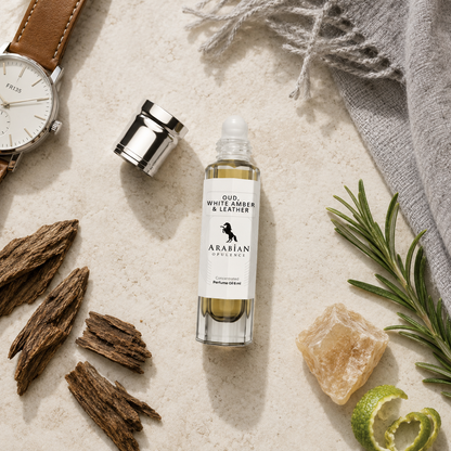 FR135 Oud, White Amber & Leather U