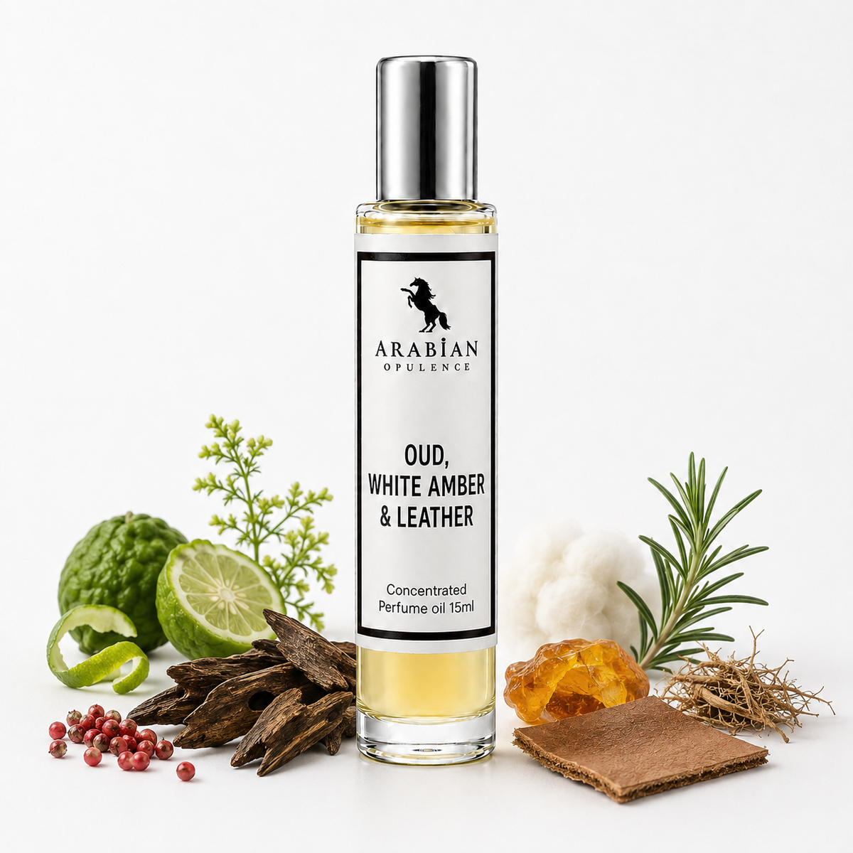 FR135 Oud, White Amber & Leather U