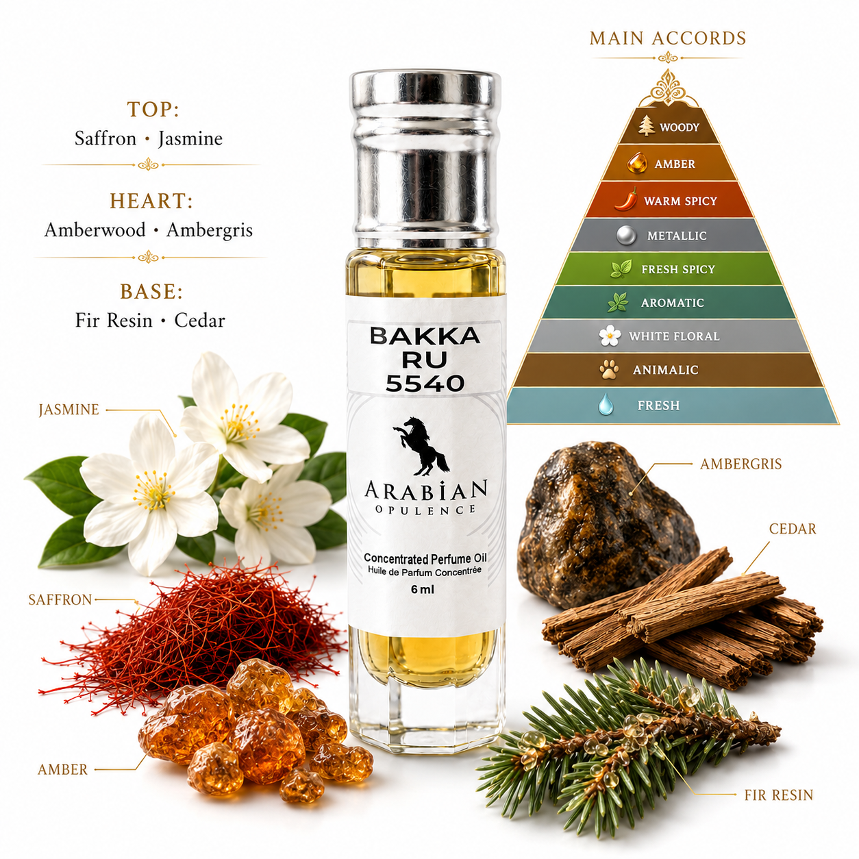 FR328 Bakka Ru 5540 Perfume Body Oil | Alcohol-Free | 15ml