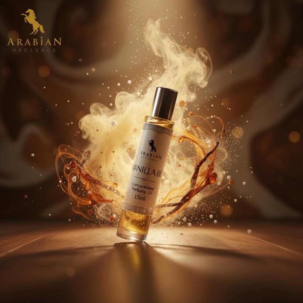 Arabian Opulence – FR109 Vanilla 88 Perfume Oil Roll-On 15 ml | Unisex | Alcohol-Free Attar | Smooth & Long-Lasting