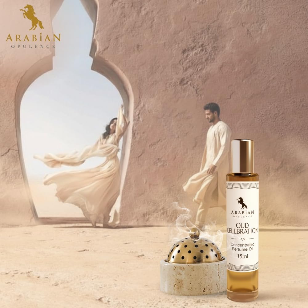 Arabian Opulence – FR117 Oud Celebration Perfume Oil Roll-On 15 ml | Unisex | Alcohol-Free Attar | Bold & Long-Lasting