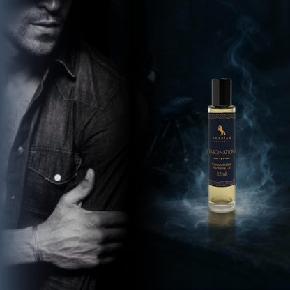 Arabian Opulence – FR122 Fascination Perfume Oil Roll-On 15 ml | For Men | Alcohol-Free Attar | Fresh & Long-Lasting