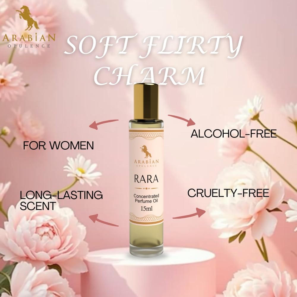 Arabian Opulence – FR127 Rara Perfume Oil Roll-On 15 ml | For Women | Alcohol-Free Attar | Soft, Everyday Wear