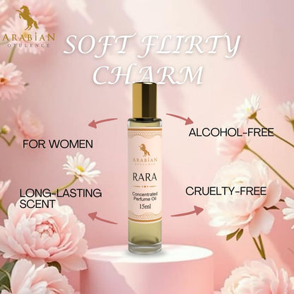 Arabian Opulence – FR127 Rara Perfume Oil Roll-On 15 ml | For Women | Alcohol-Free Attar | Soft, Everyday Wear