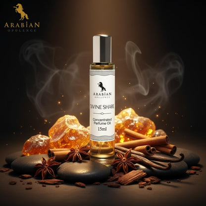 Arabian Opulence – FR79 Divine Share Perfume Oil Roll-On 15 ml | Unisex | Alcohol-Free Attar | Rich & Long-Lasting