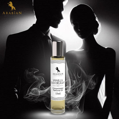 Arabian Opulence – FR81 Vanilla OUD Delight Perfume Oil Roll-On 15 ml | Unisex | Alcohol-Free Attar | Warm & Long-Lasting