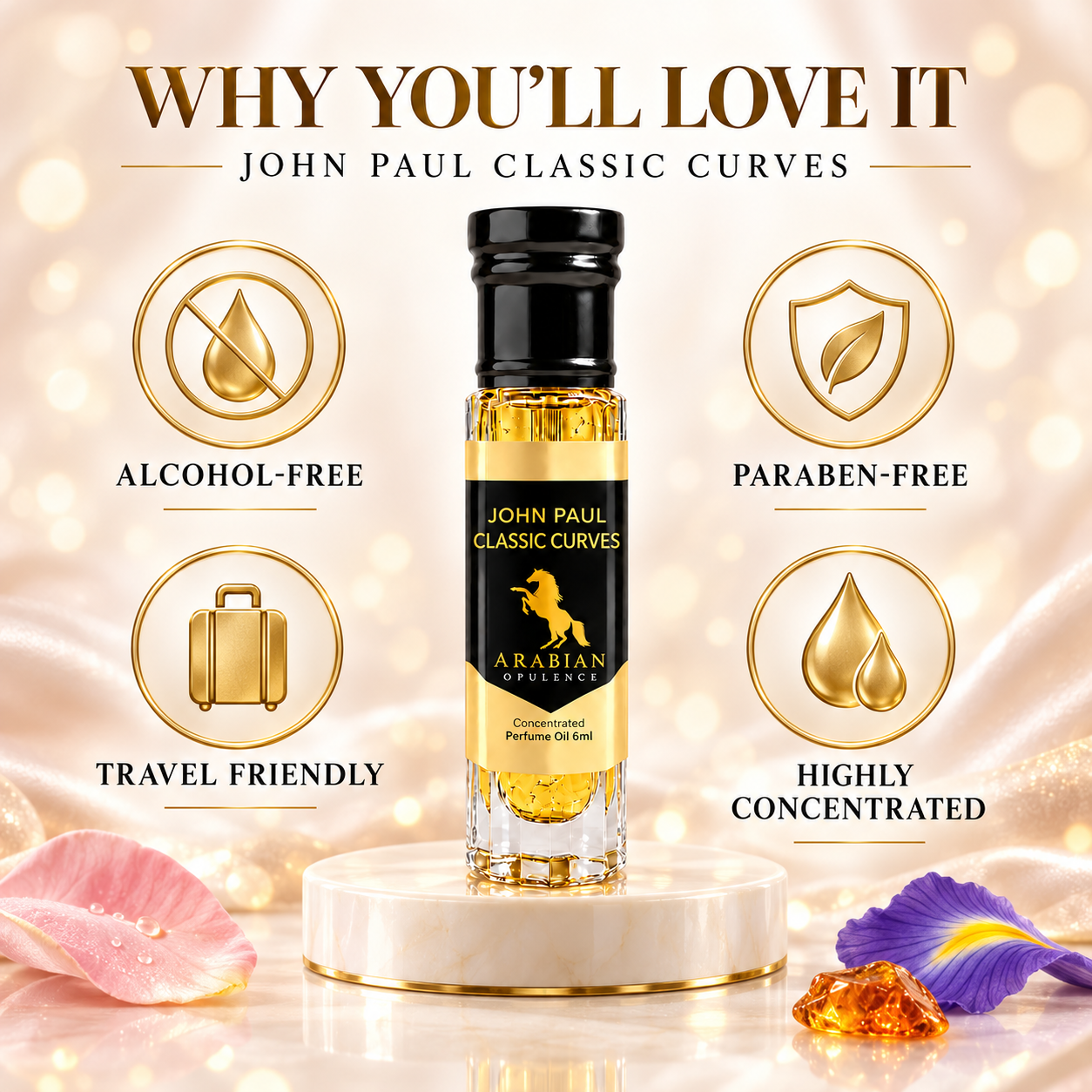 FR161 John Paul Classic Curves Perfume Body Oil | Alcohol-Free | 15ml