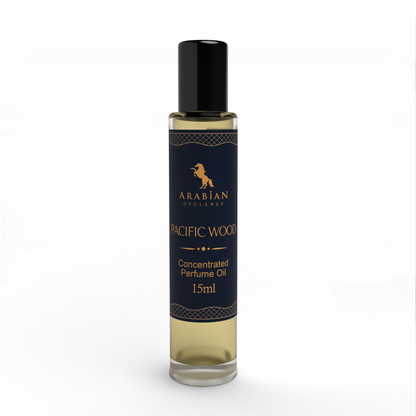 Arabian Opulence – FR126 Pacific Wood Perfume Oil Roll-On 15 ml | For Men | Alcohol-Free Attar | Woody & Long-Lasting